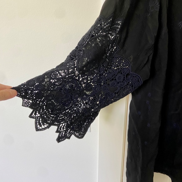 Johnny Was Black Embroidered Blouse 2X - Picture 3 of 4